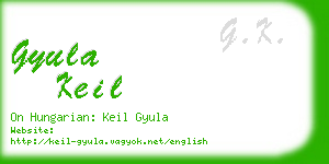 gyula keil business card